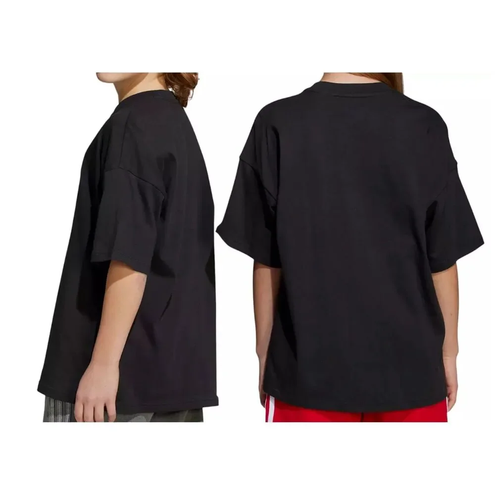 adidas Kids' Oversized Trefoil Tee -  Size:  L